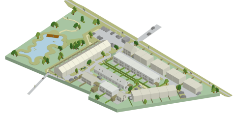 Render woningen De Kèèsefabriek