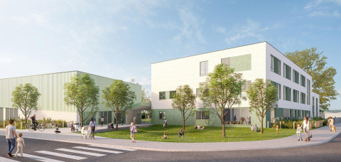 render van een GO!2 school in Waregem 