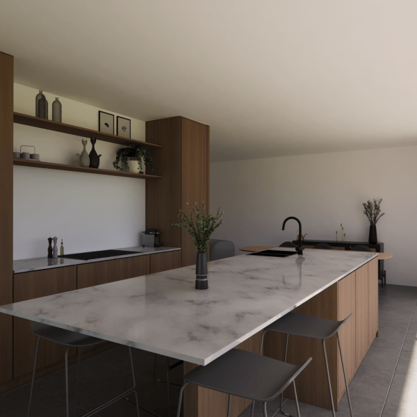 Render woningen De Kèèsefabriek
